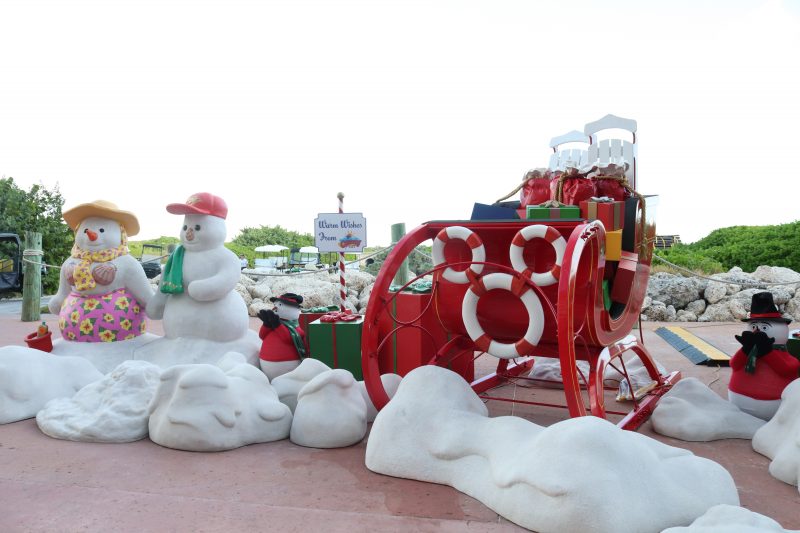 Christmas Decorations on Castaway Cay Disney Cruise Island