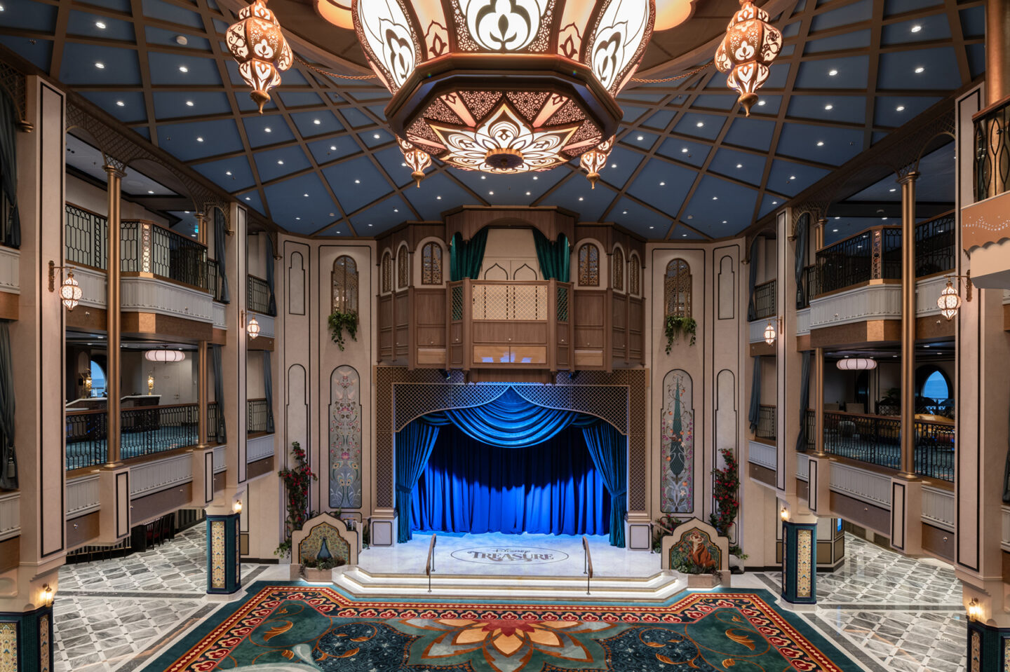 Grand Hall Stage on the Disney Treasure Cruise ship