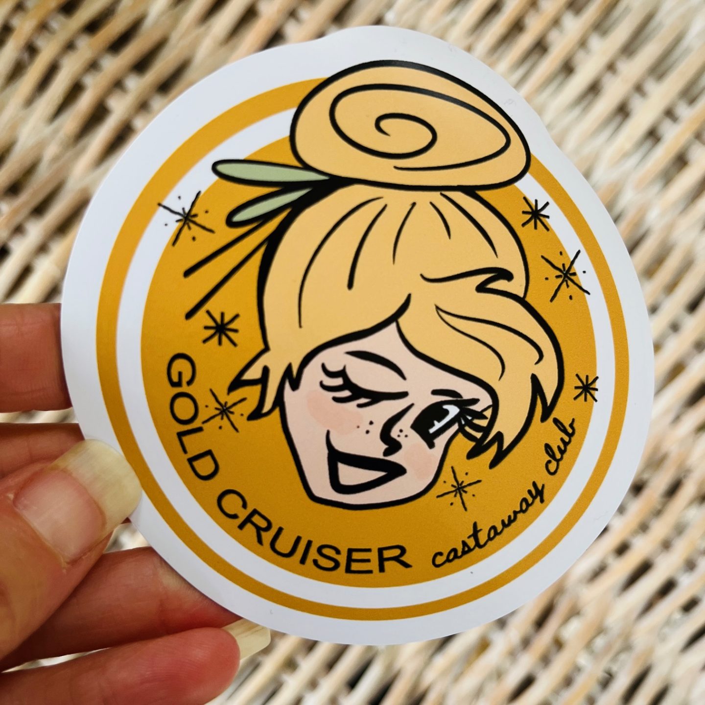 Disney Castaway Club Gold Tink Magnet