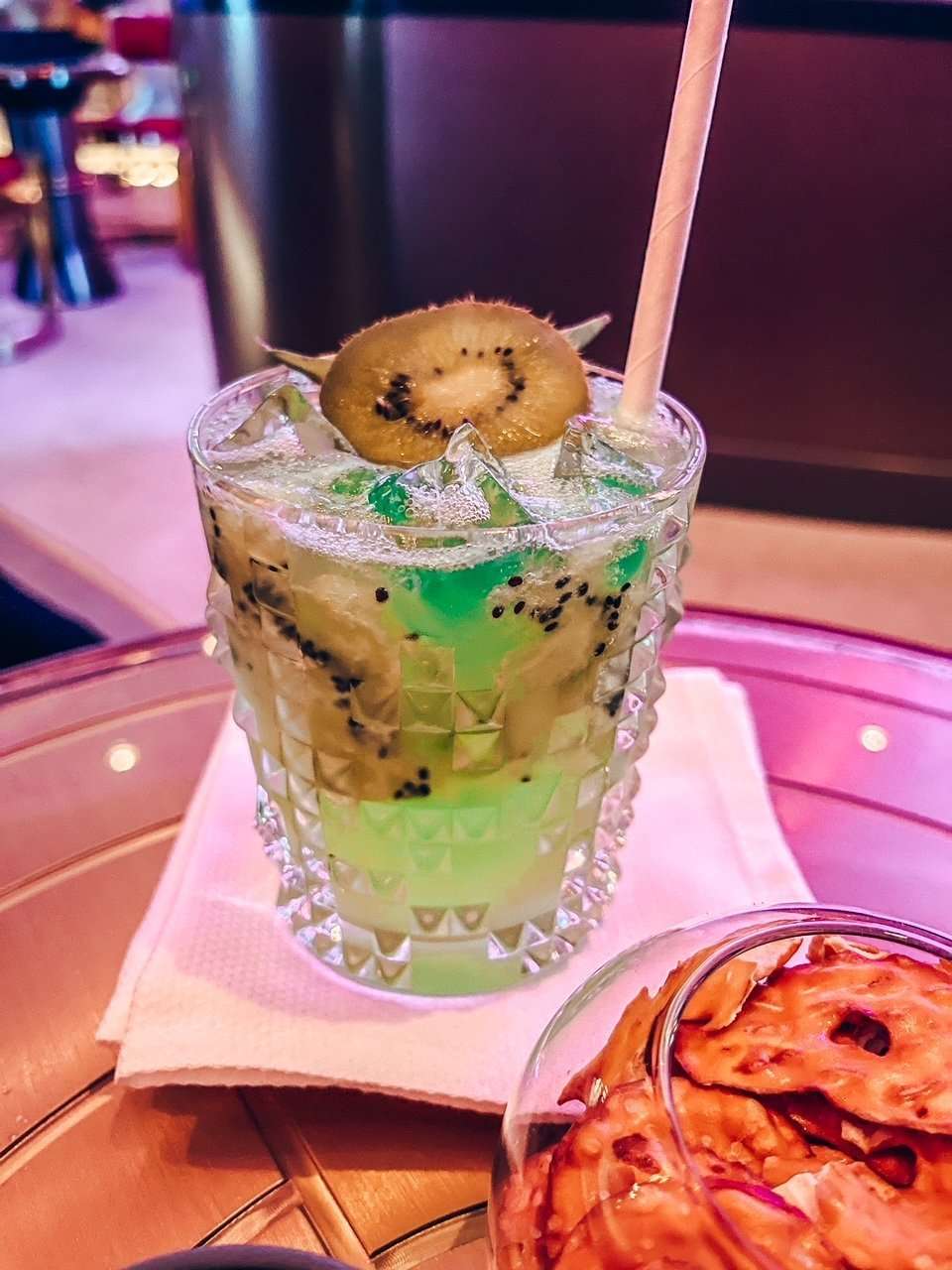 Hyperspace Lounge on a Disney Wish Yoda Drink