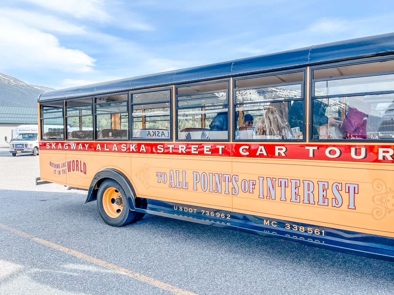 Disney Trolley in Skagway Alaska