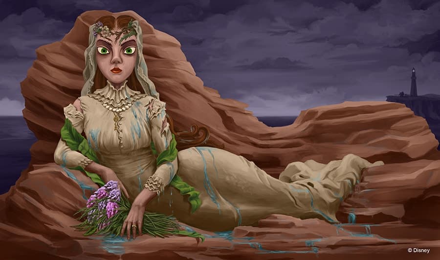 Haunted Mansion Bar Bride Mermaid on the Treasure