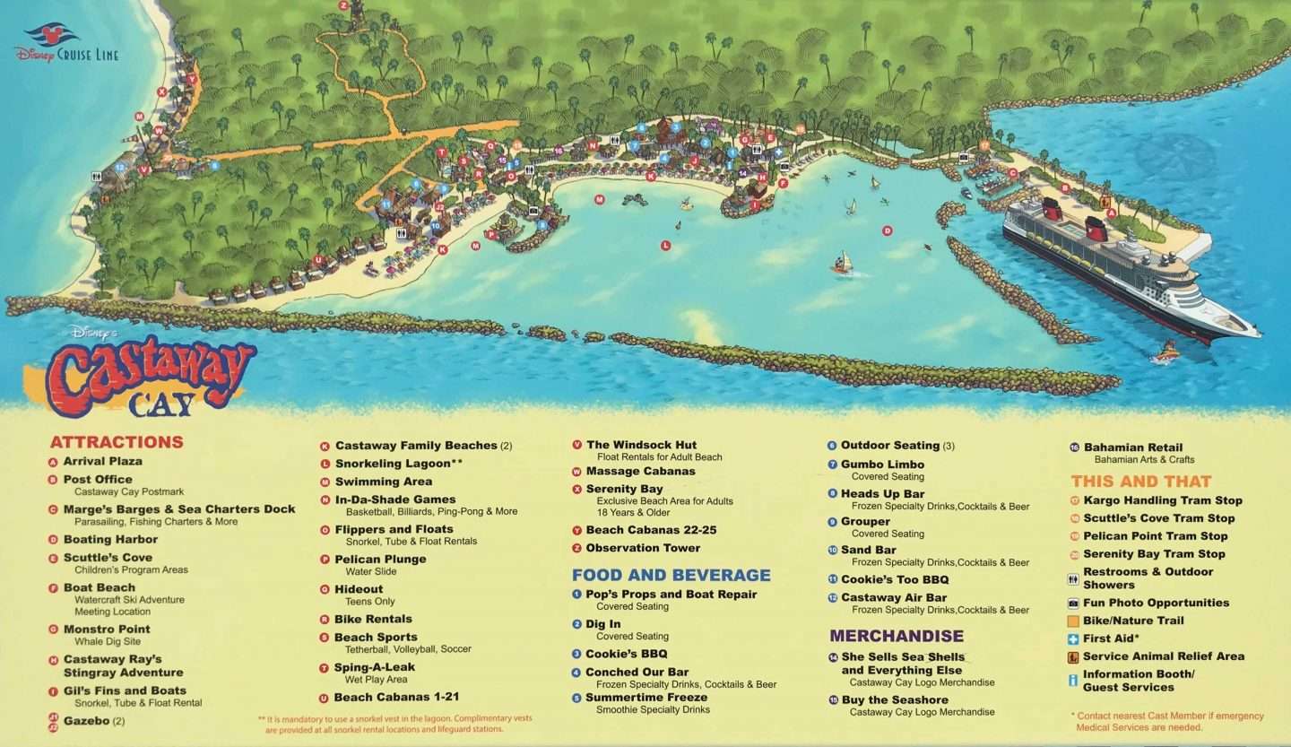 Castaway Cay Map