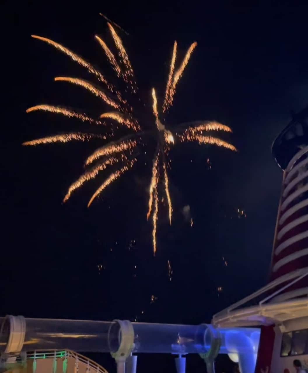Disney Cruise Line fireworks at sea 