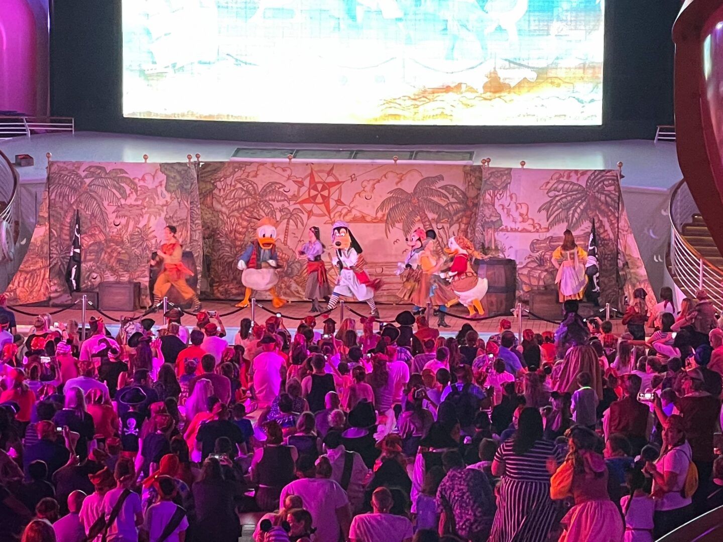 Disney Cruise Line Pirate Deck Party with Disney Characters