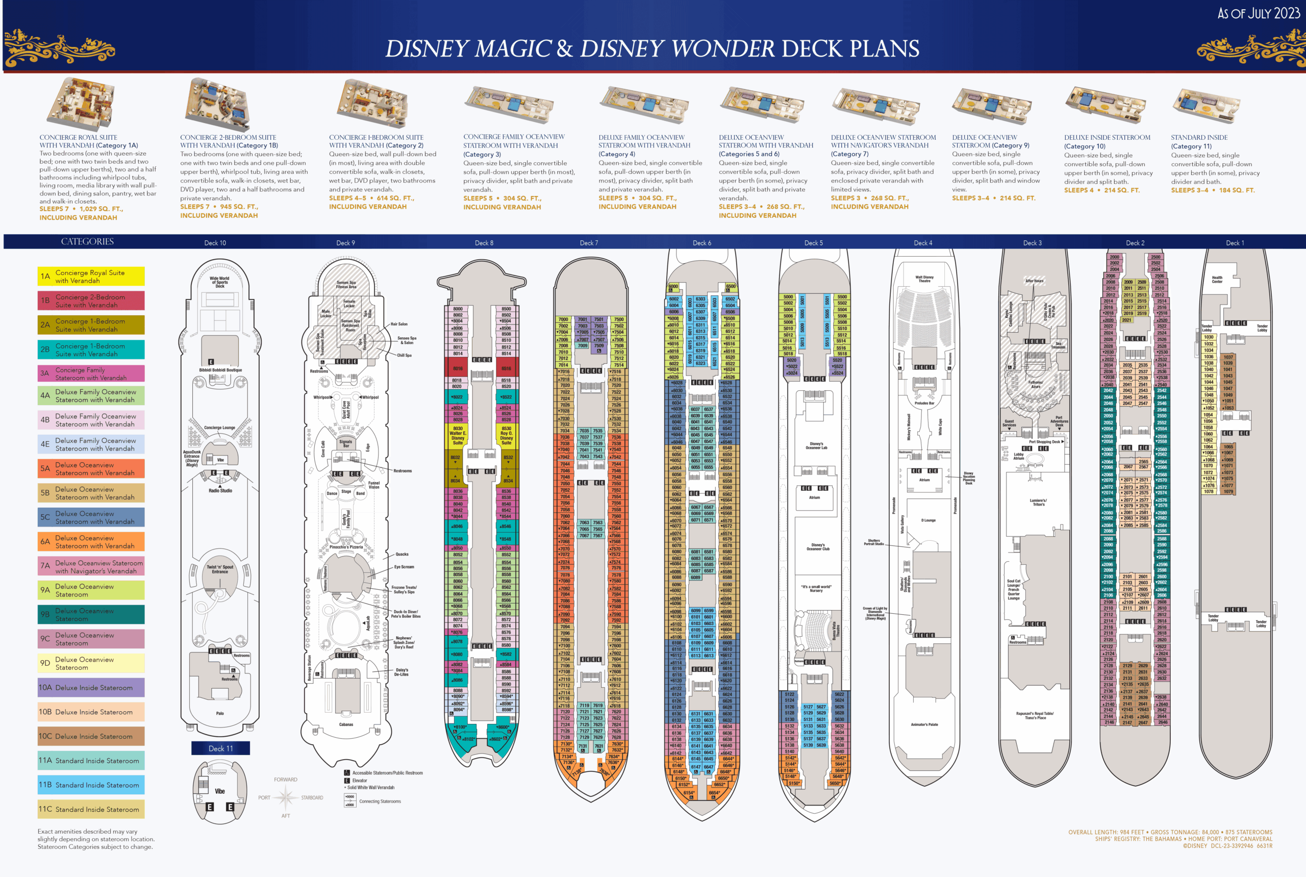 Disney Magic Cruise Deck Plans