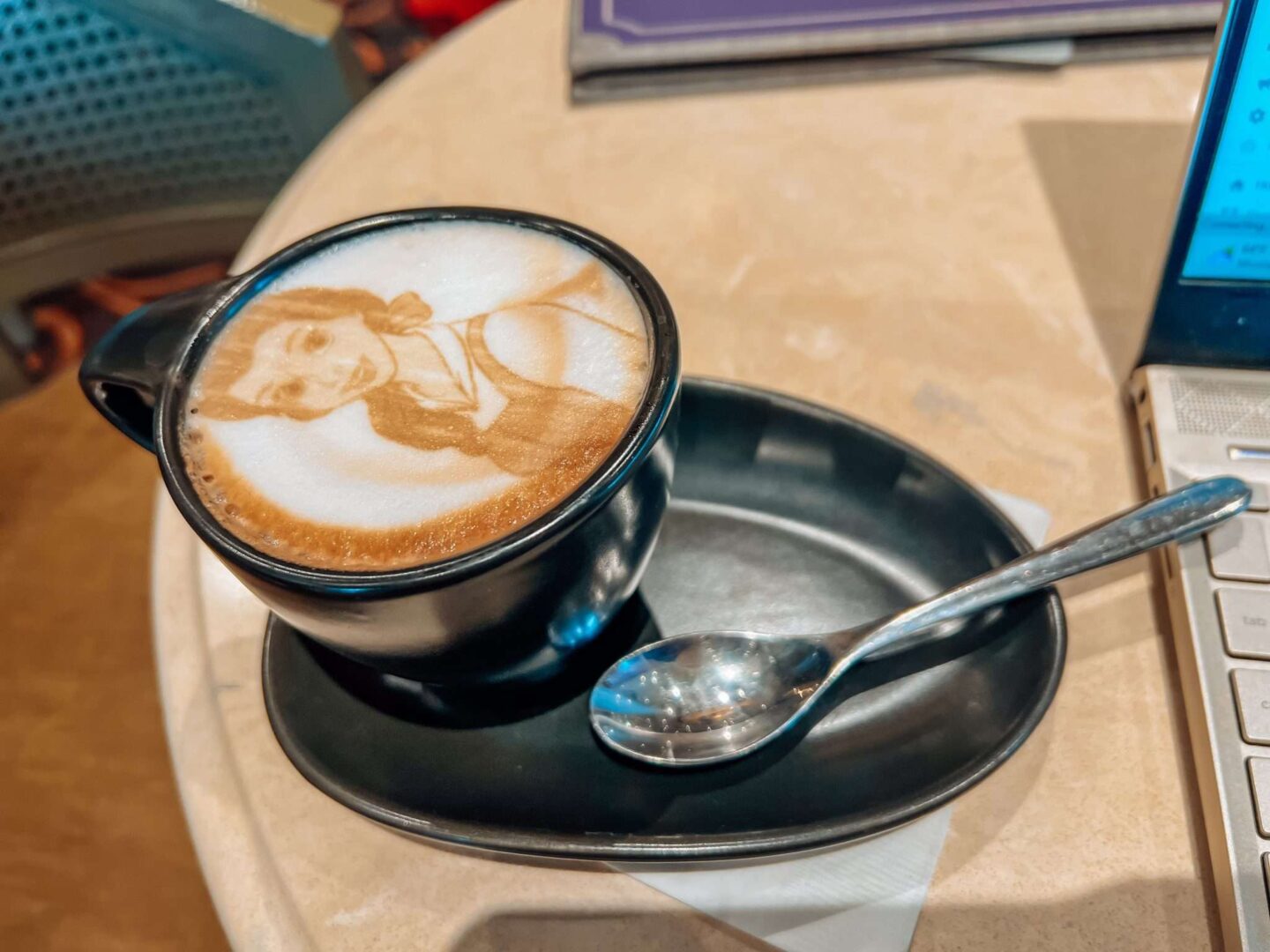 Belle coffee on a Disney Cruise