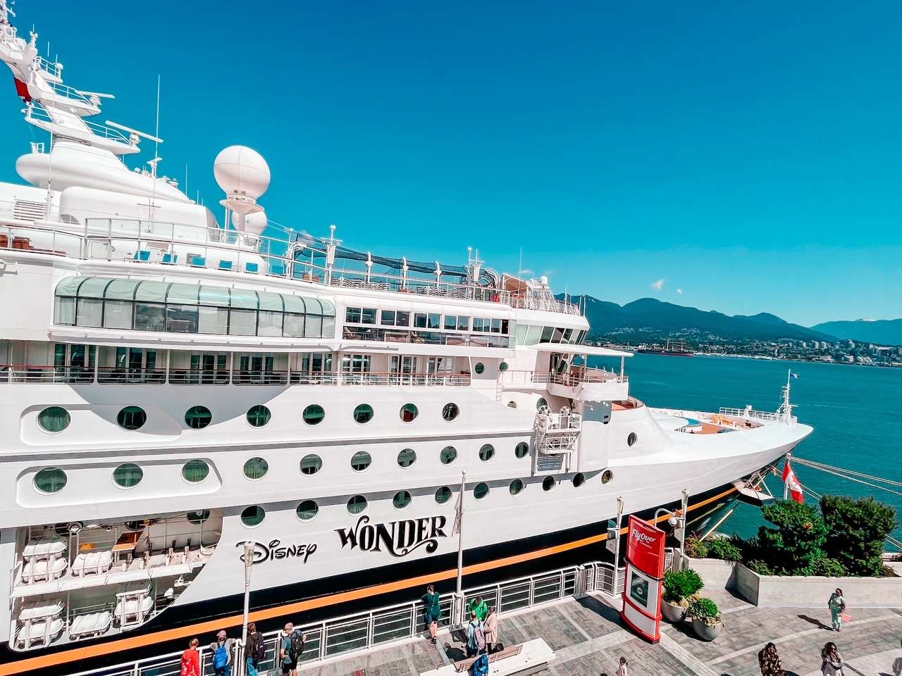 Disney Wonder Cruise Ship at Port in Vancouver BC