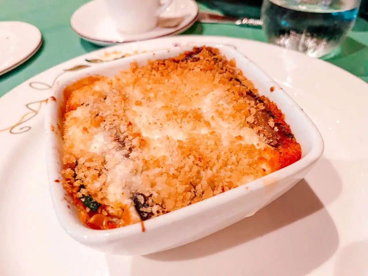 Vegetable lasagna on disney Cruise