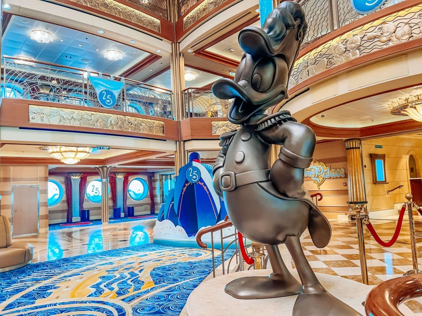 Donald Duck Disney Cruise statue on the Disney Dream