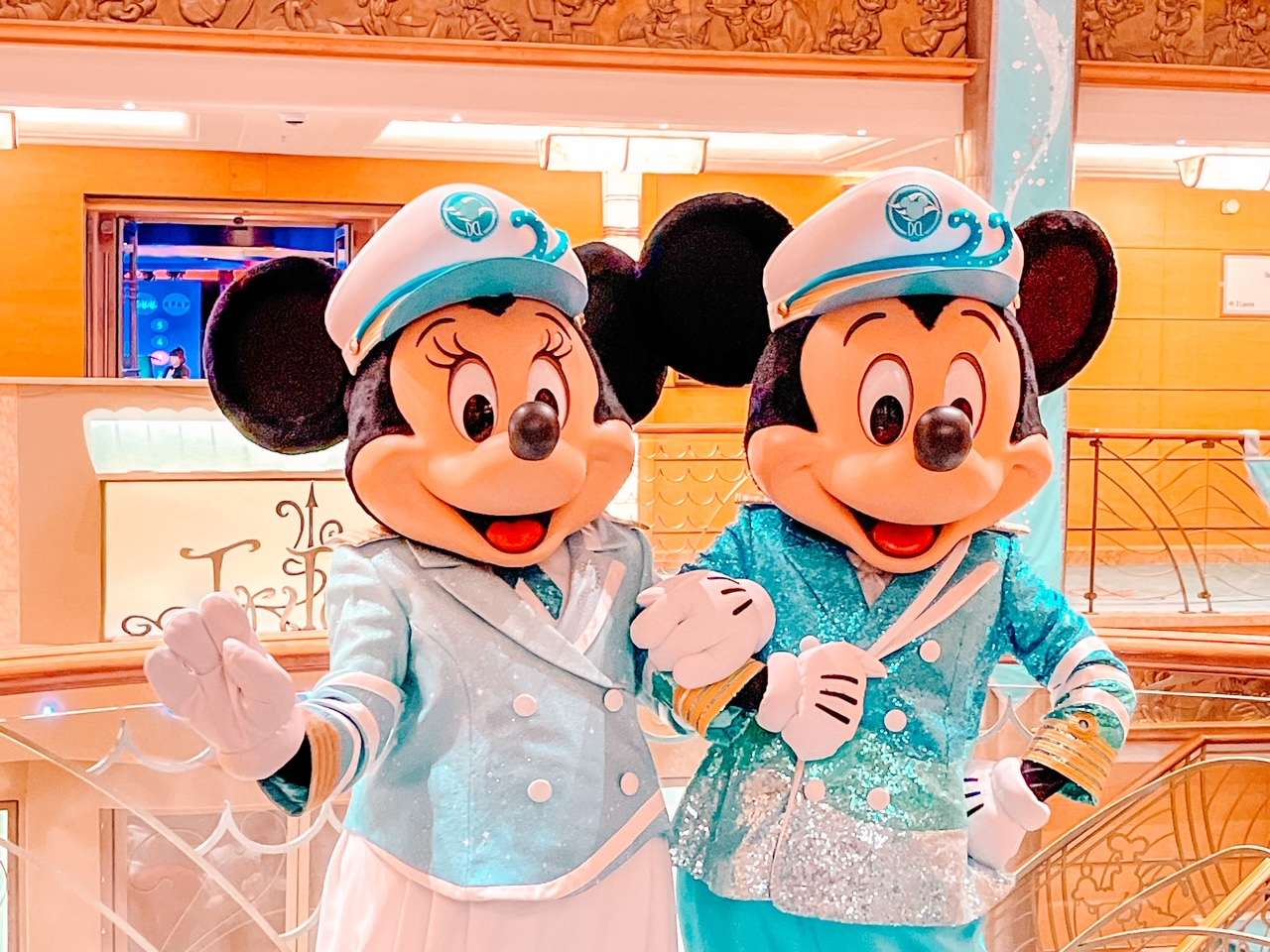 Mickey and Minnie on a Disney Cruise