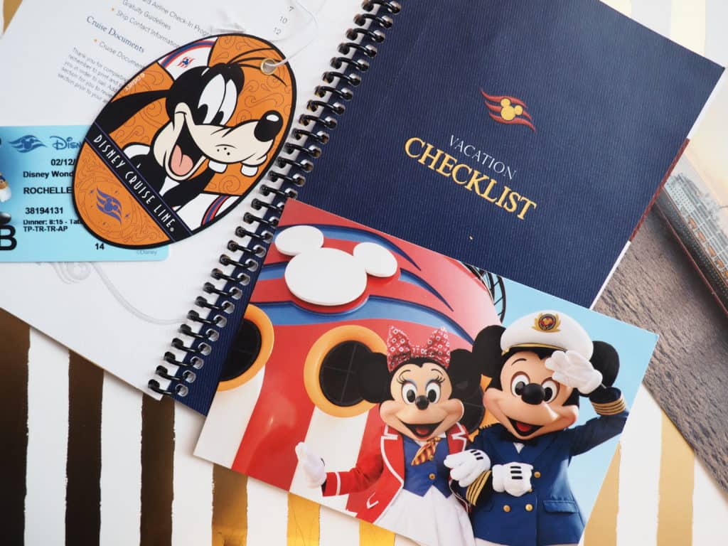 Disney Cruise Vacation Checklist Postcard and Luggage Tags