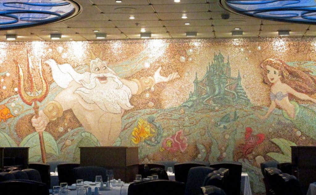 Little Mermaid and Triton Mural at Tritons Restaurant