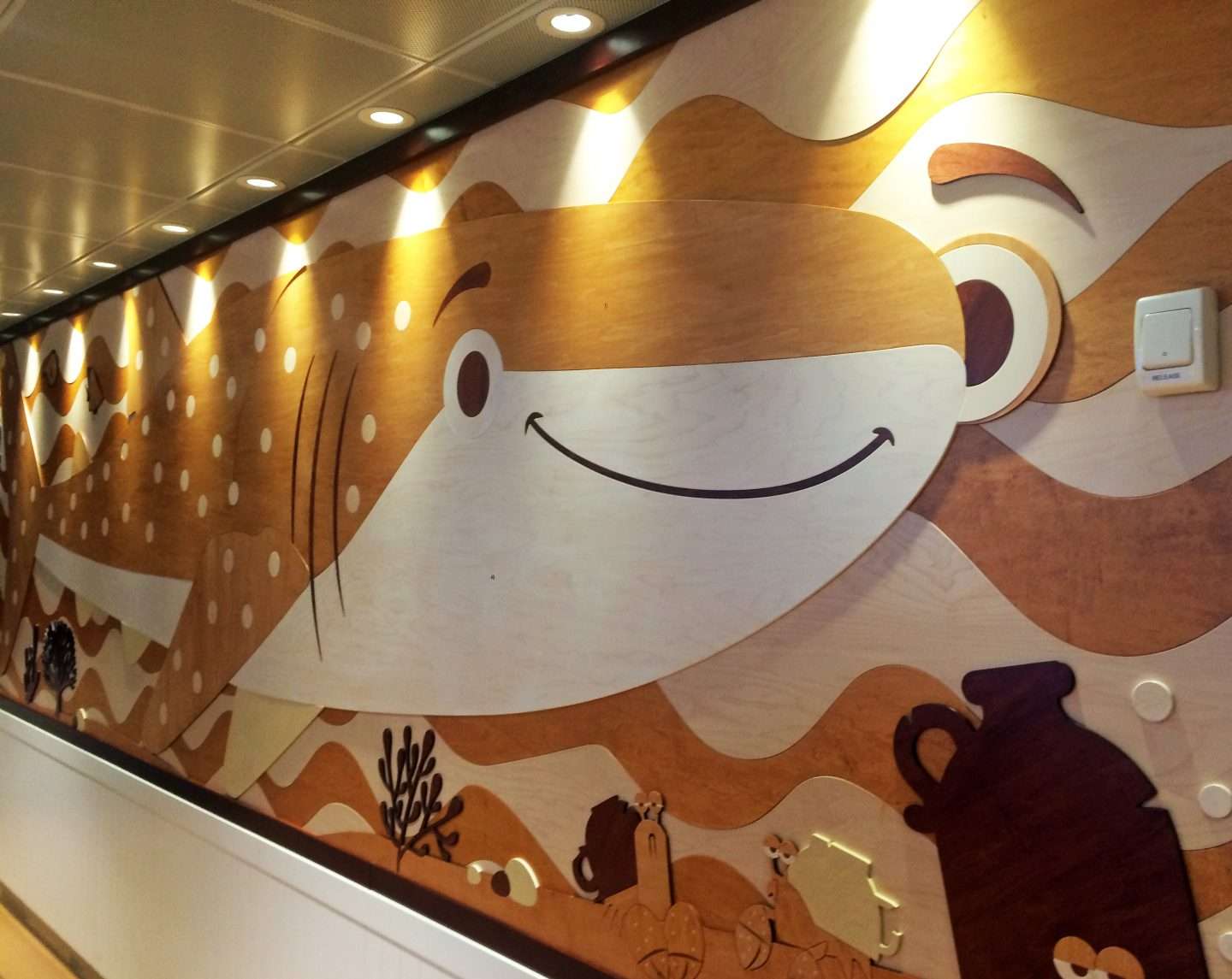 Cabanas Whale Mural Disney Cruise Restaurant