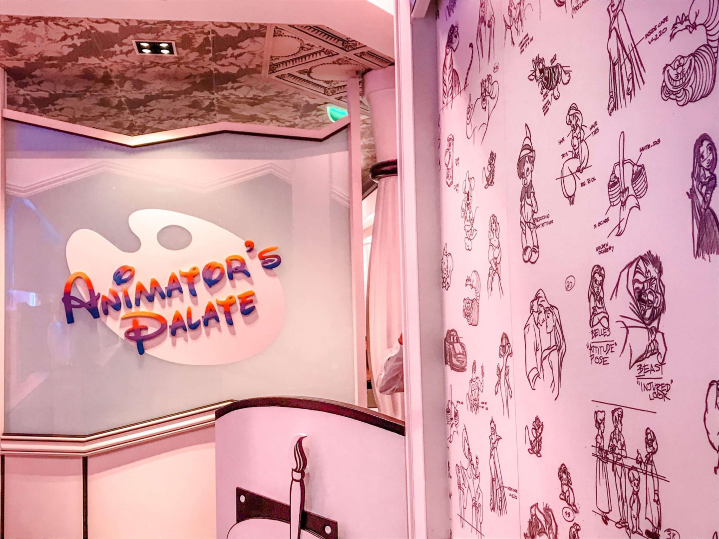 Animators Palate Restaurant Entrance on a Disney Cruise