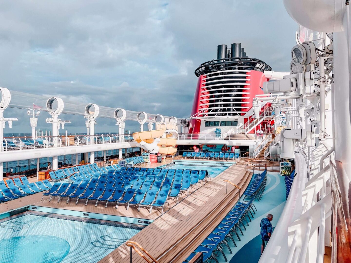Disney Cruise Ship Pool Deck and Funnel