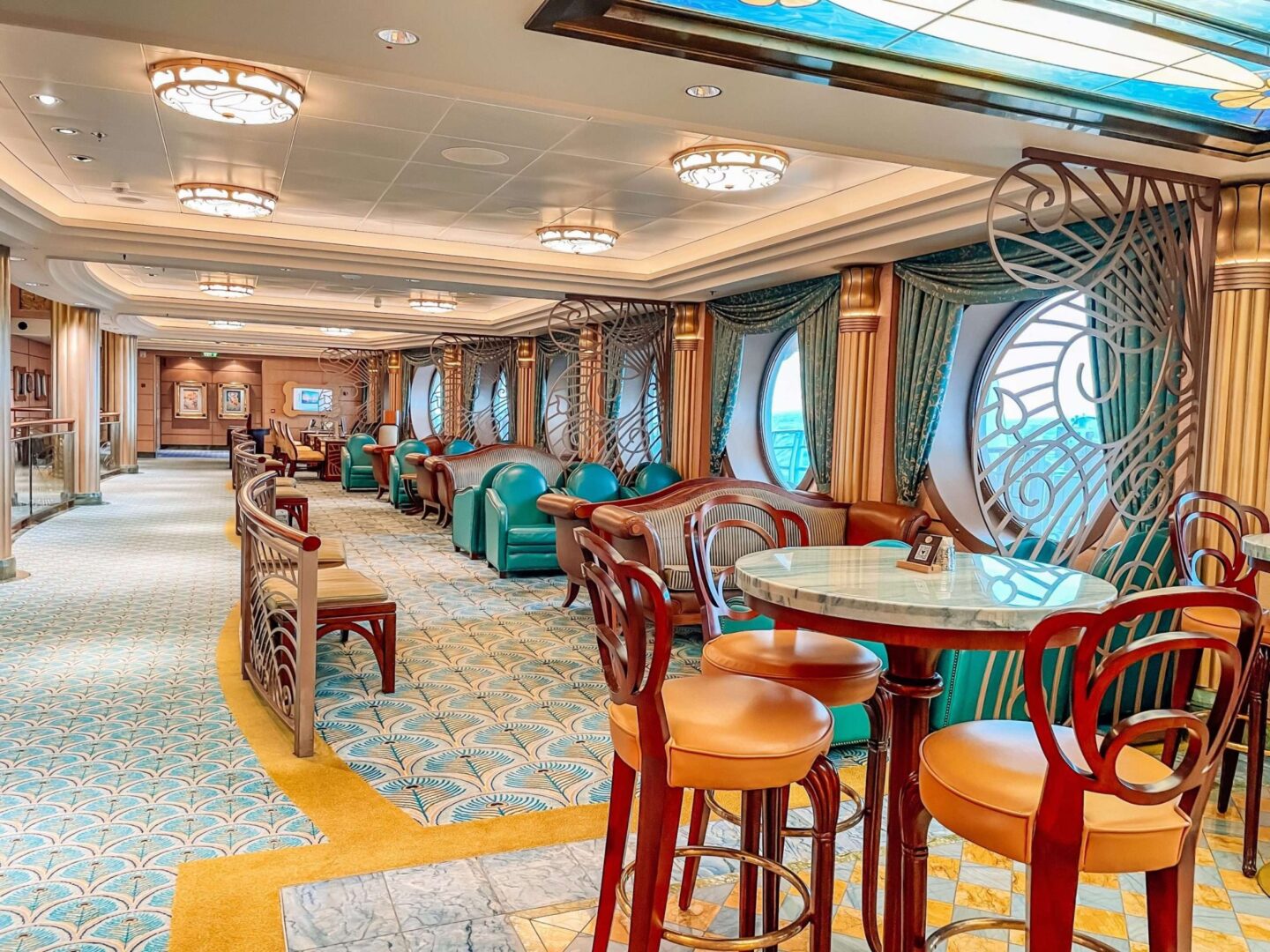 Lounge Areas on Disney Cruise Ship coffee Cafe
