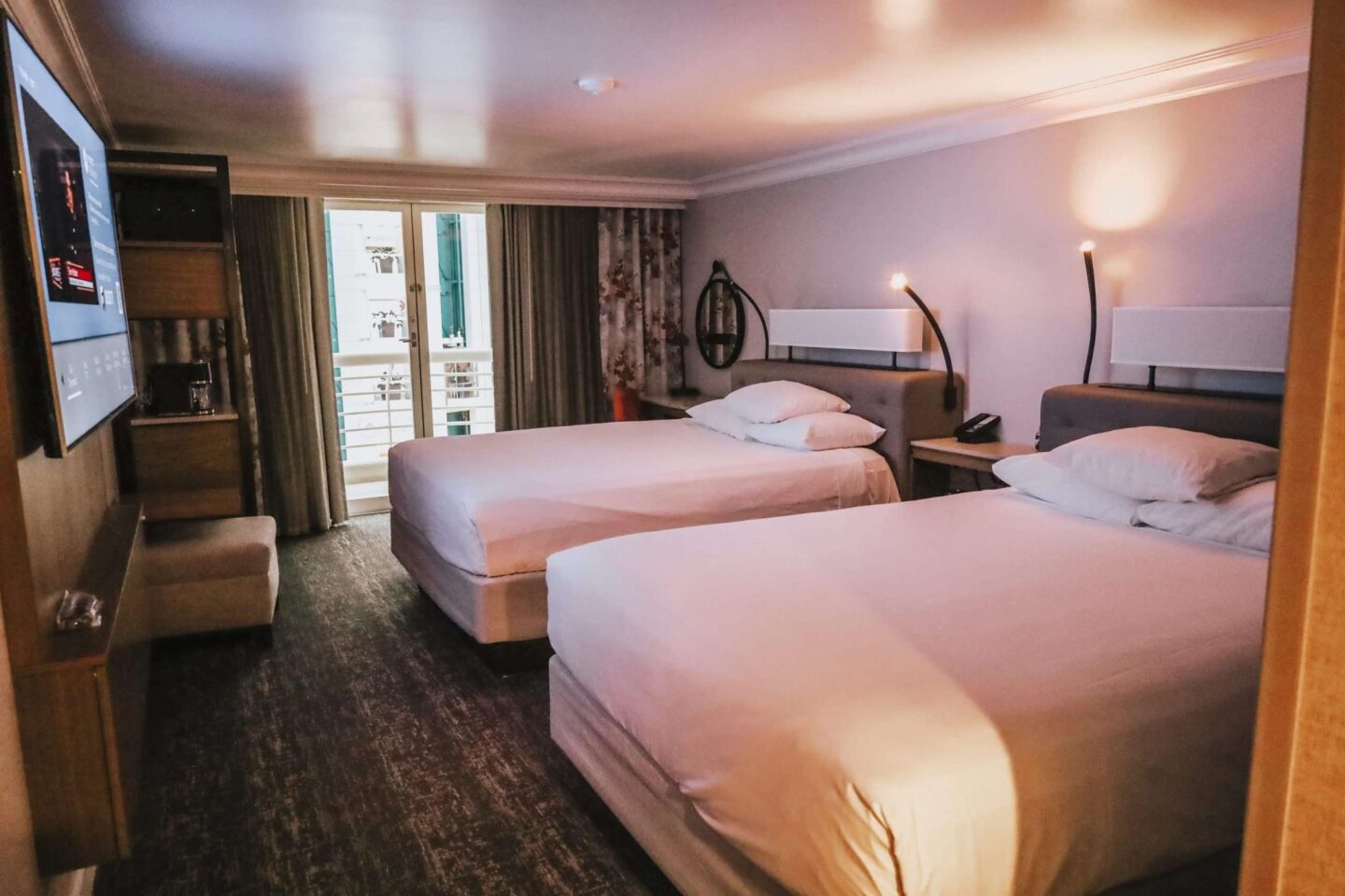 Beds at the Hyatt Hotel at the Orlando Airport