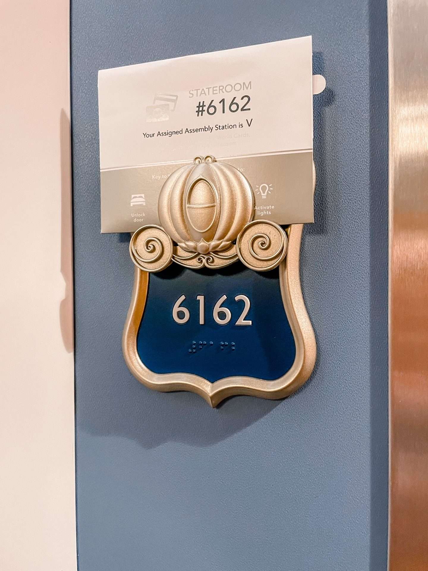Disney Wish Stateroom 6162 Room Tour Name Plate