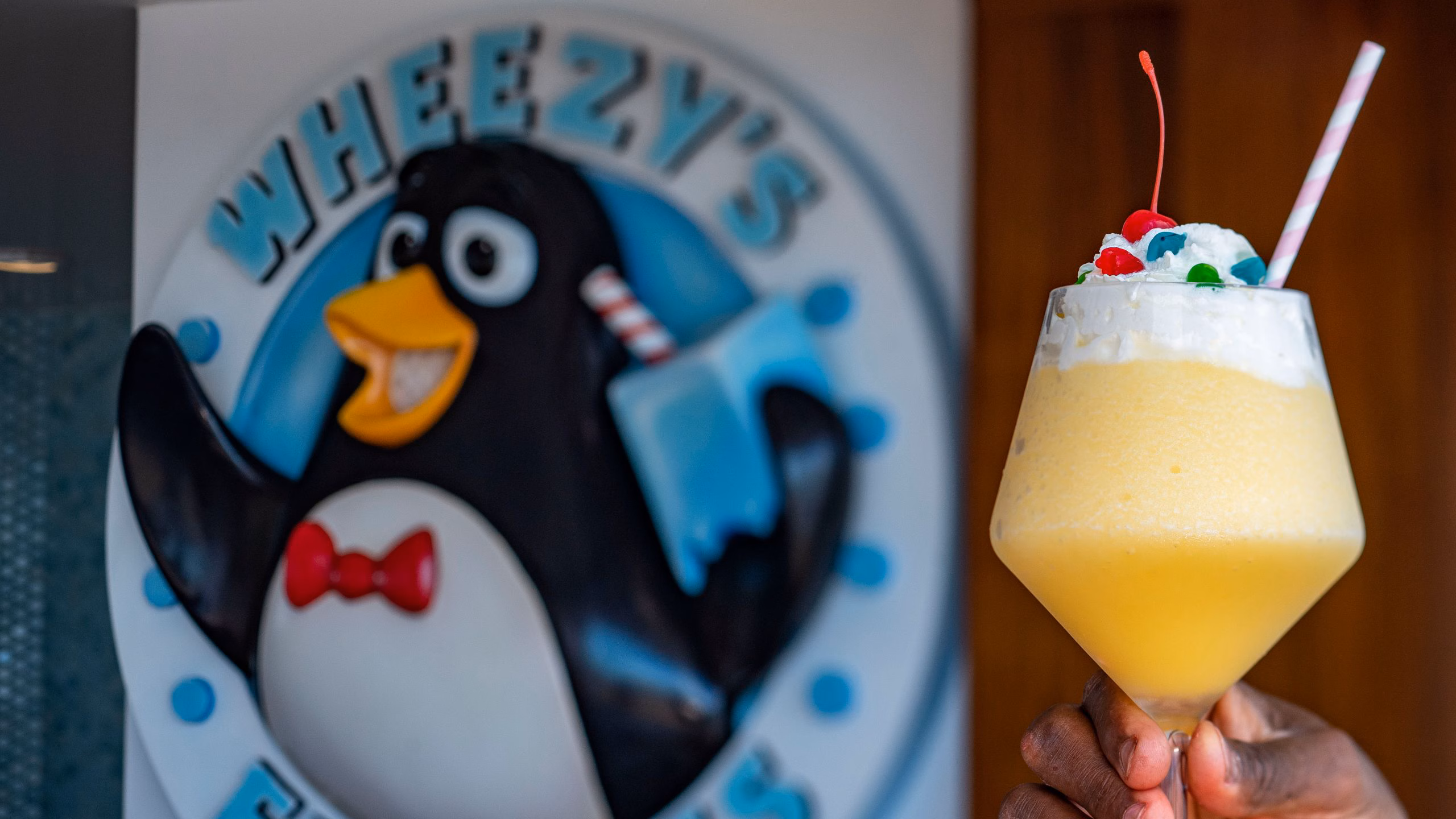 Wheezy's Freezies Smoothie Bar on the Disney Adventure Cruise