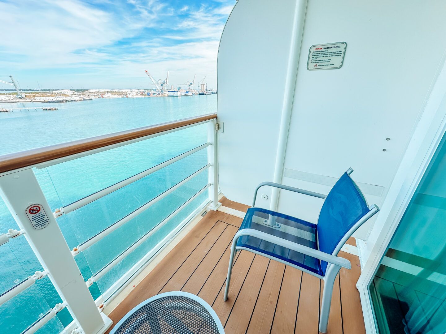 Disney Fantasy 8094 balcony. View from deck 8 on the Disney Fantasy