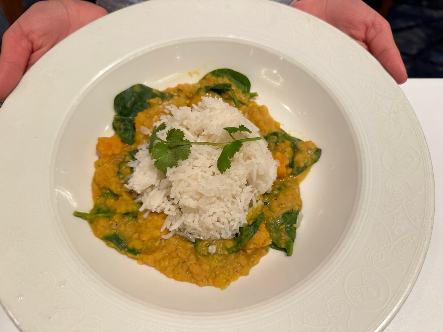 Gluten free menu option on the Disney Magic