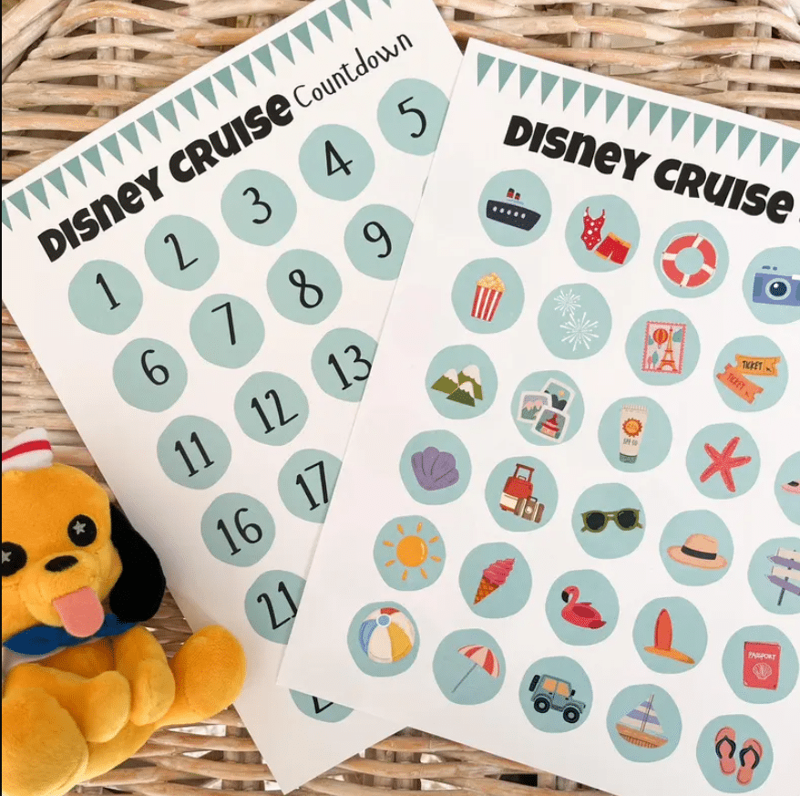 Disney Cruise Countdown Printable and surprise Cruise Ticket