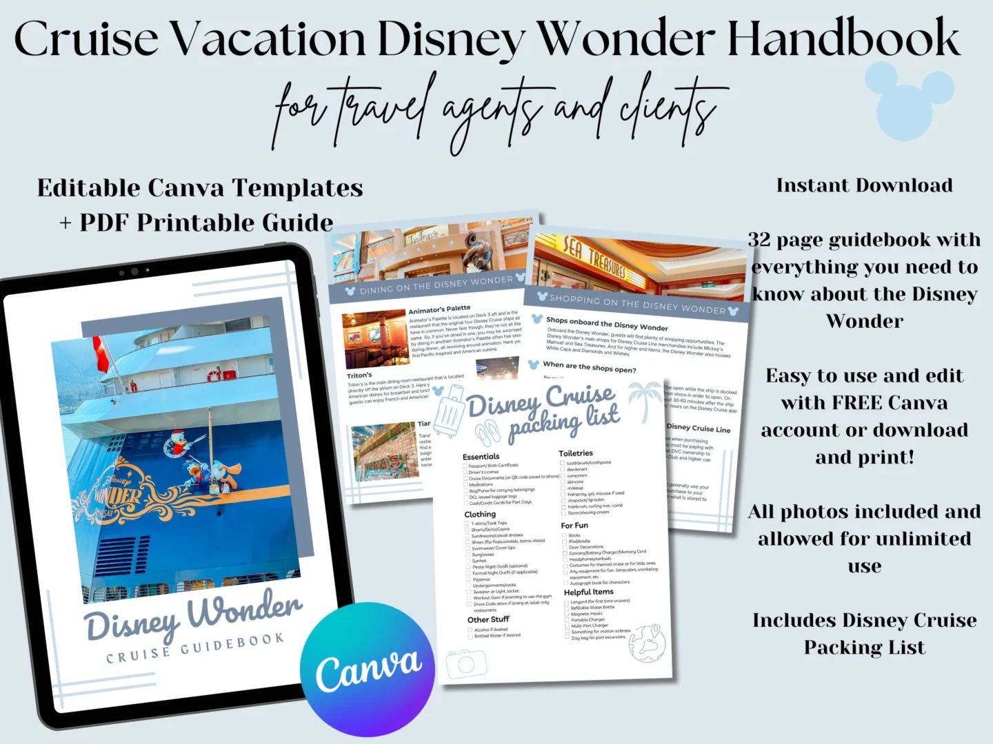 Disney Wonder Handbook Guide