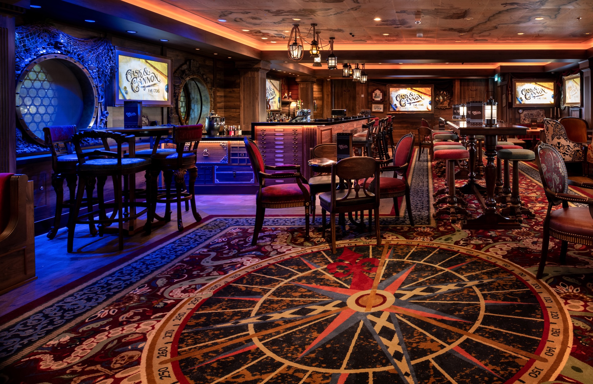 Cask and Cannon Lounge on Disney's Destiny Cruise