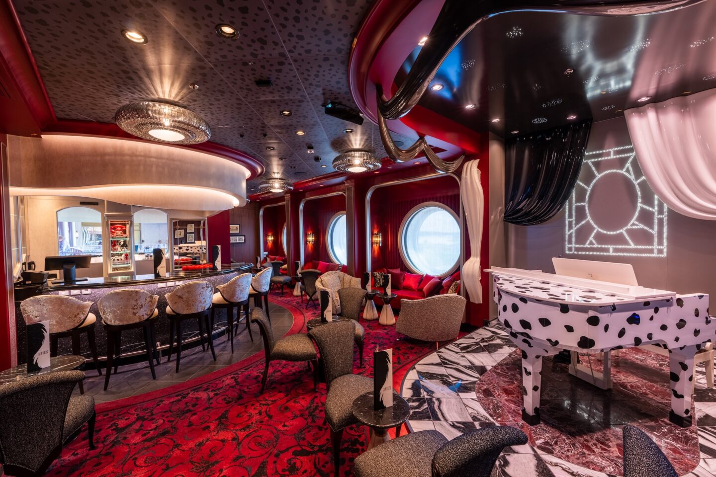 Cruella's Hideaway on the Disney Destiny Cruise Ship