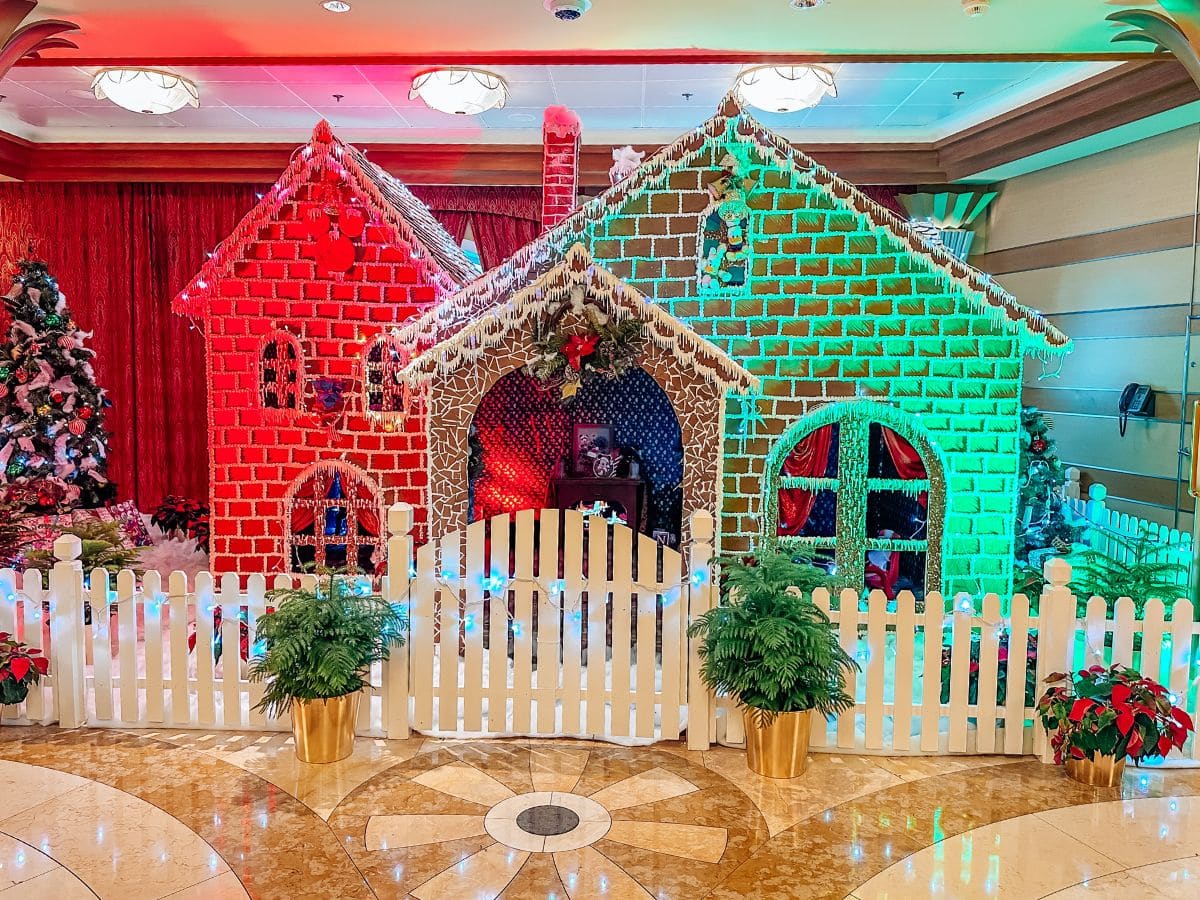 Disney Gingerbread House on a Christmas Cruise