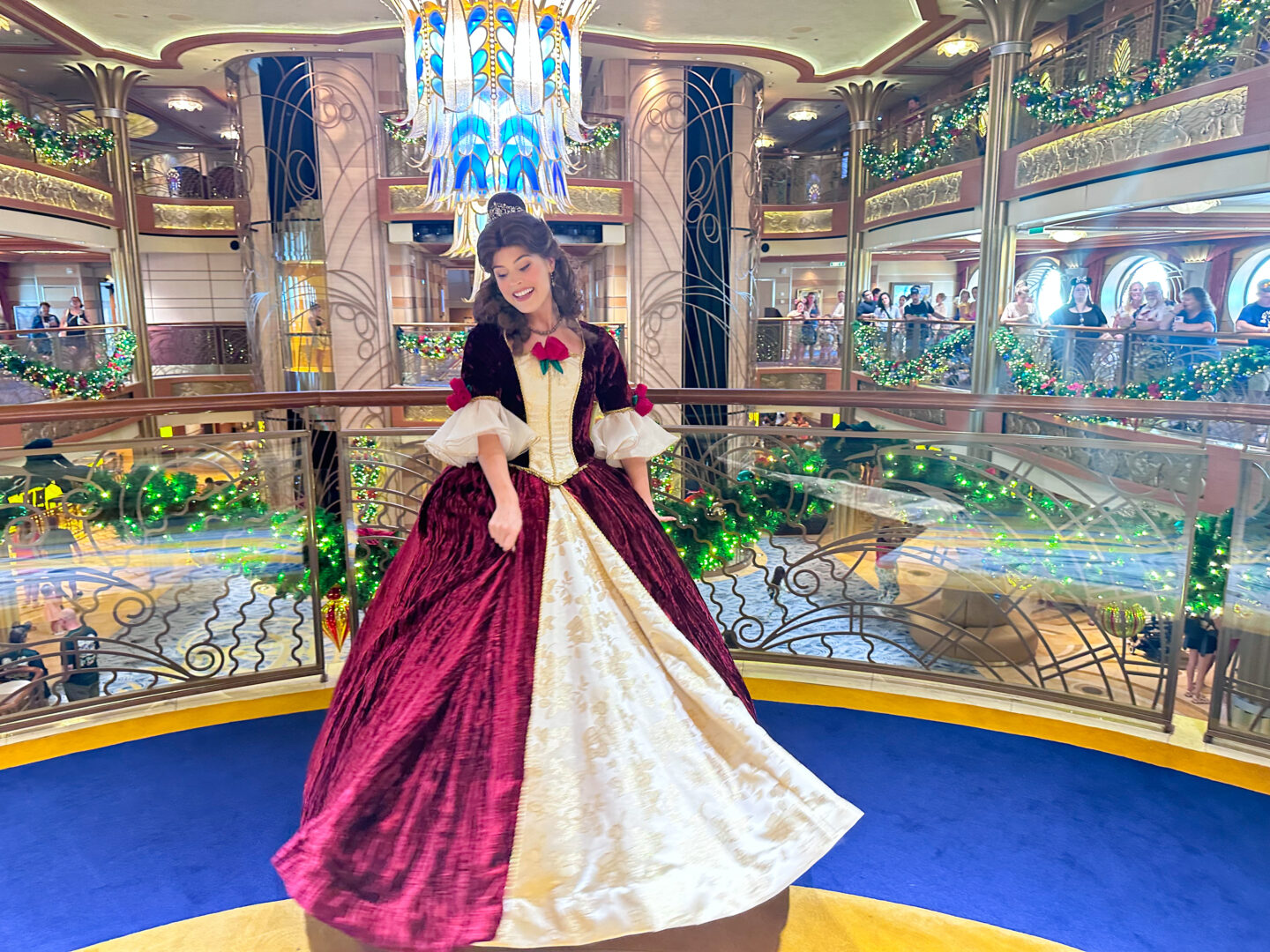 Disney Cruise Very Merrytime Characters- Belle's Christmas Dress
