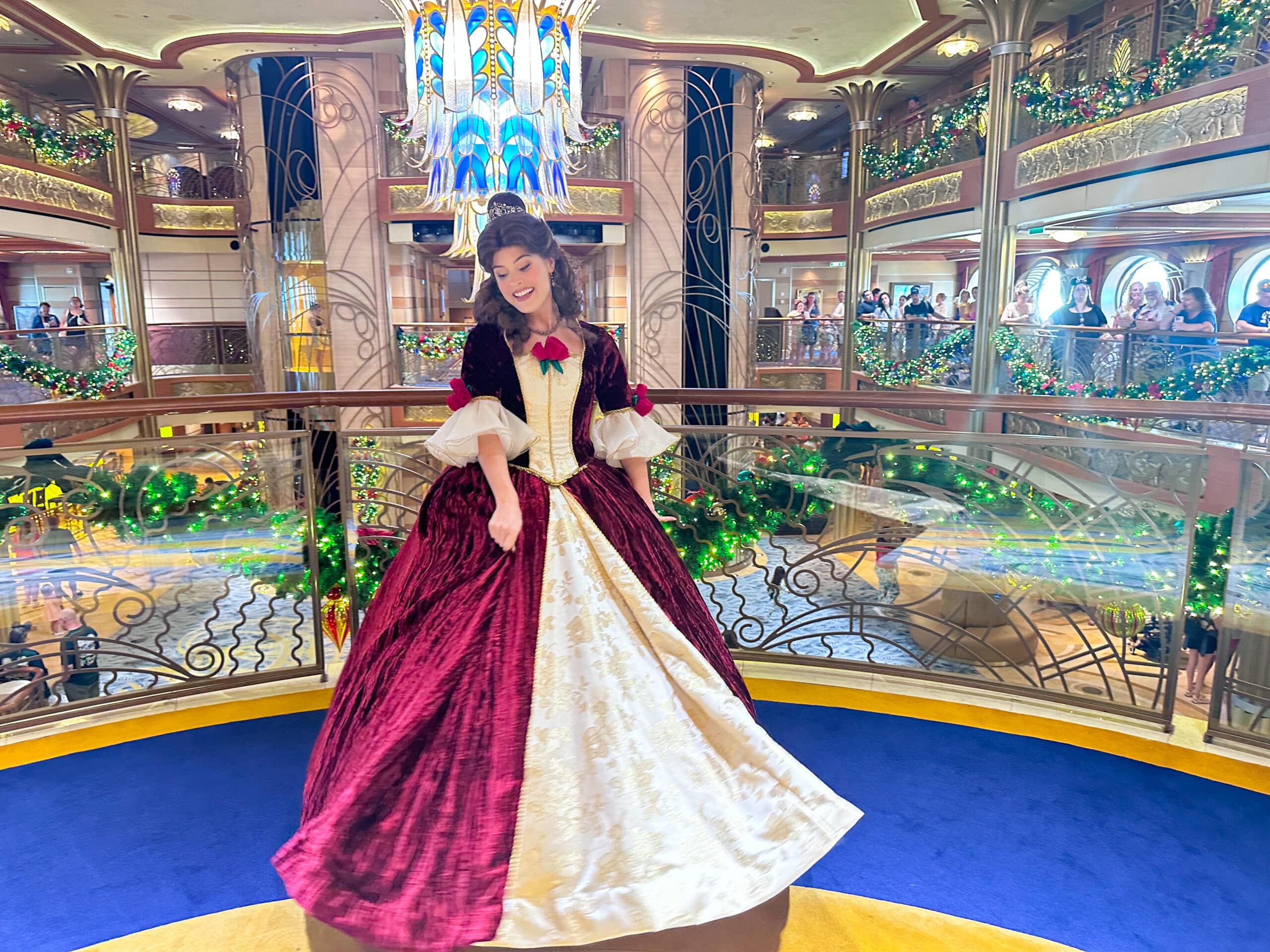 Disney Cruise Very Merrytime Characters- Belle's Christmas Dress